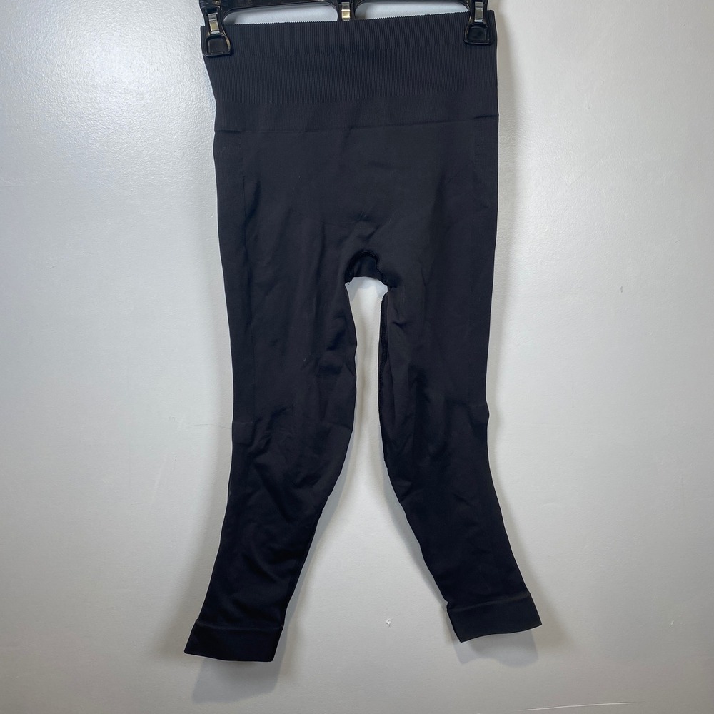 Lululemon Yoga Pants Cropped High Waist Compression Black‎ Leggings 4